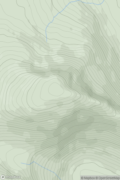 Thumbnail image for Creag Mhor [Glen Lyon to Glen Dochart & Loch Tay] [NN391361] showing contour plot for surrounding peak